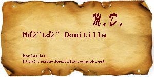 Máté Domitilla névjegykártya